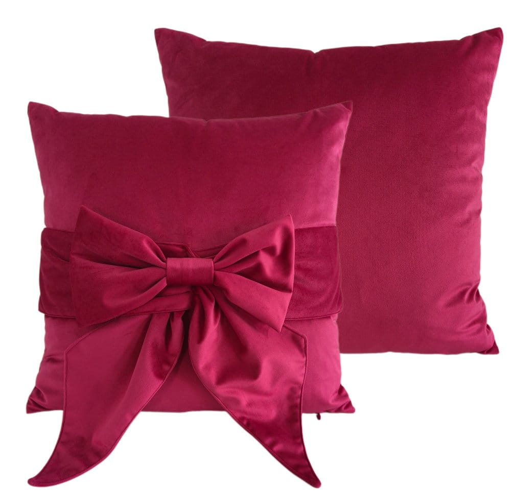 Malini Accessories Paul Moneypenny TiedUp Fuschia Cushion House of Isabella UK