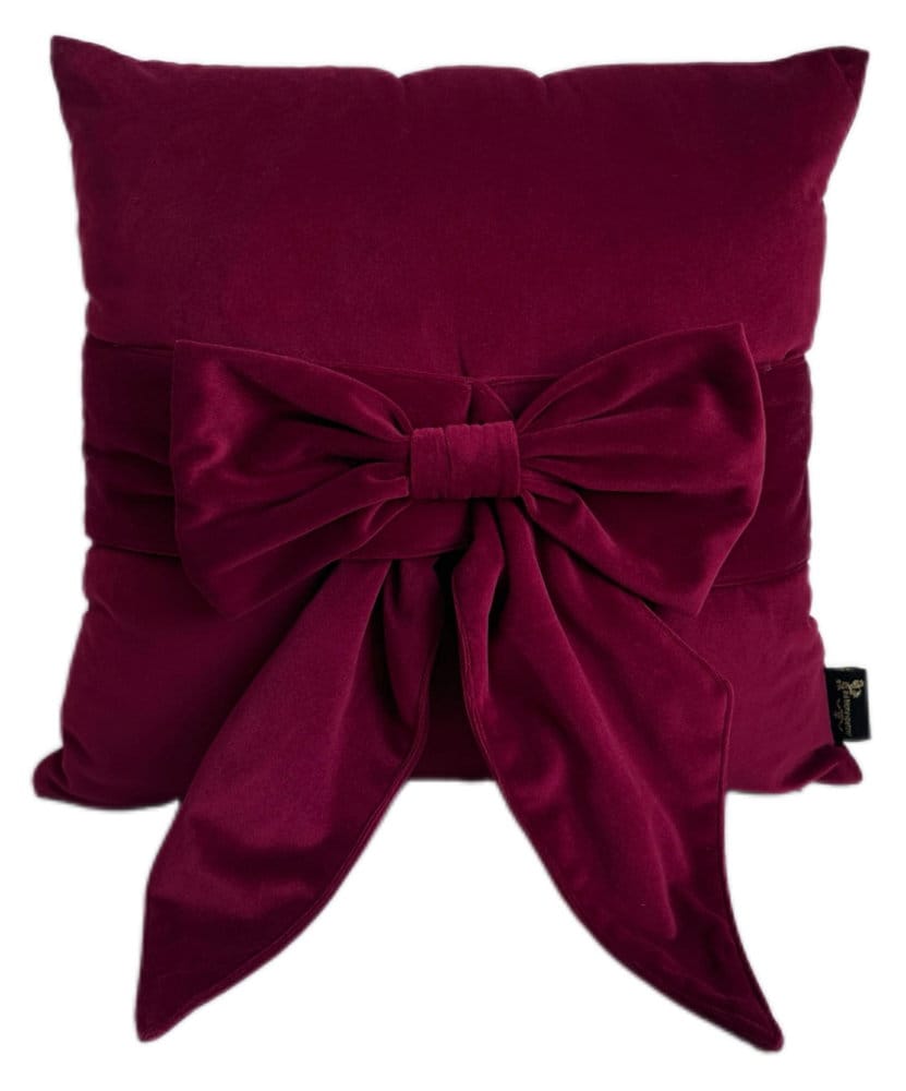 Malini Accessories Paul Moneypenny Tiedup Scarlet Cushion House of Isabella UK