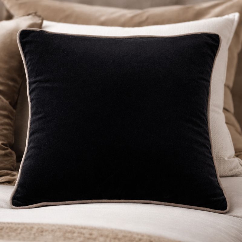 Malini Accessories Paul Moneypenny Twofaced Black And Cream Cushion House of Isabella UK