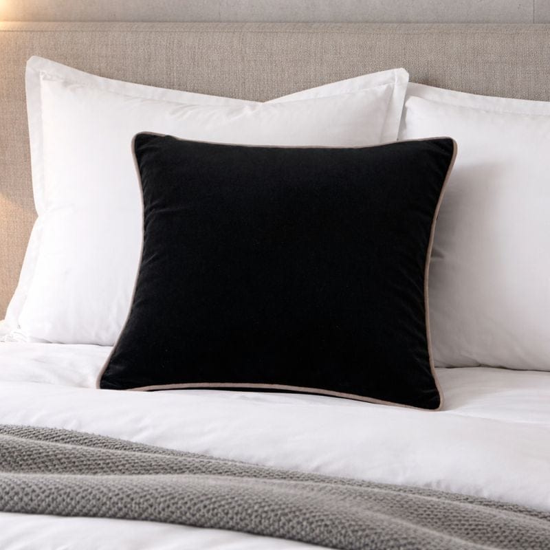 Malini Accessories Paul Moneypenny Twofaced Black And Cream Large Cushion House of Isabella UK