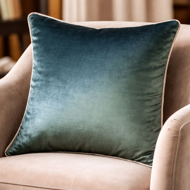 Malini Accessories Paul Moneypenny Twofaced Sage And Gold Cushion House of Isabella UK