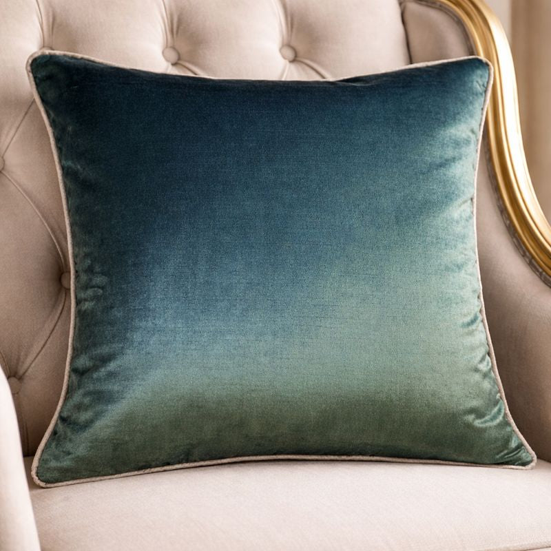 Malini Accessories Paul Moneypenny Twofaced Sage And Gold Large Cushion House of Isabella UK