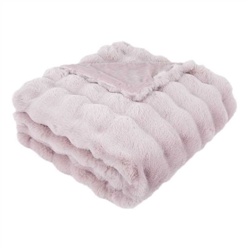Malini Accessories Raffles Baby Pink Throw House of Isabella UK