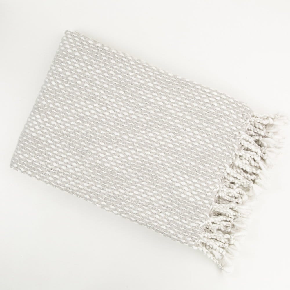 Malini Accessories Raindrops Silver Throw House of Isabella UK