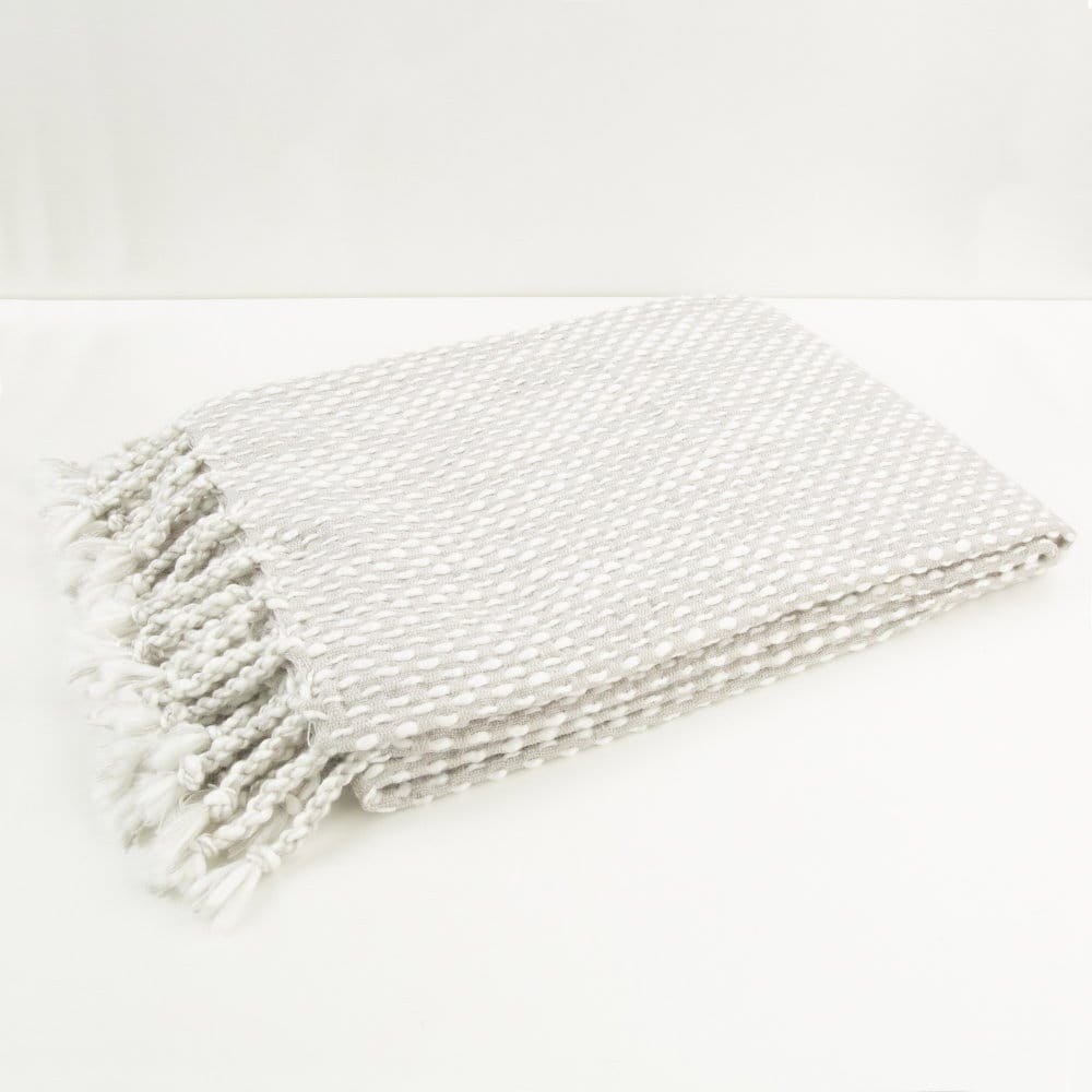 Malini Accessories Raindrops Silver Throw House of Isabella UK