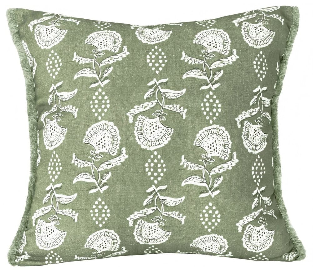 Malini Accessories Small AVA Sage Cushion House of Isabella UK