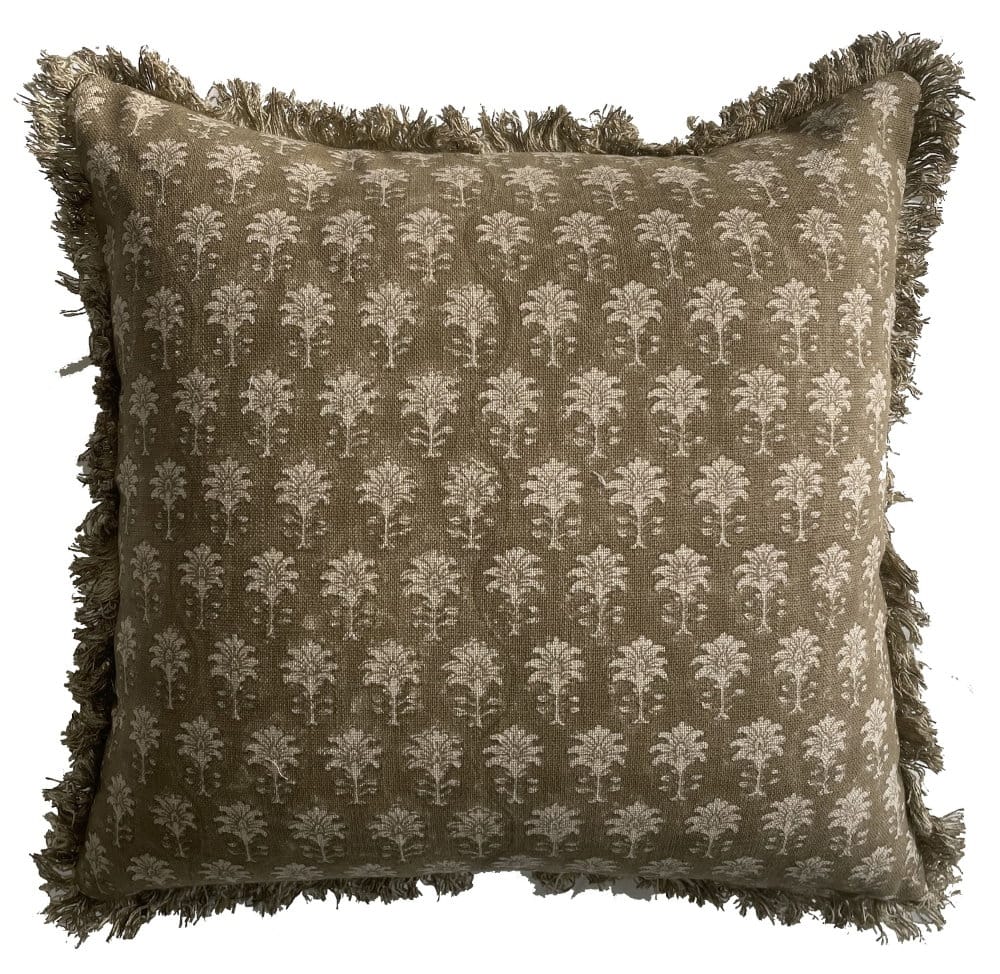 Malini Accessories Small Sarika Olive Cushion House of Isabella UK