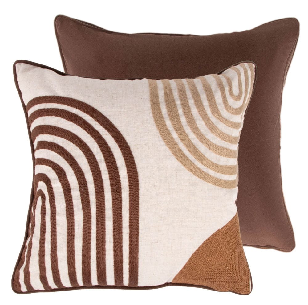 Malini Living Malini Flax Brown Cushion House of Isabella UK