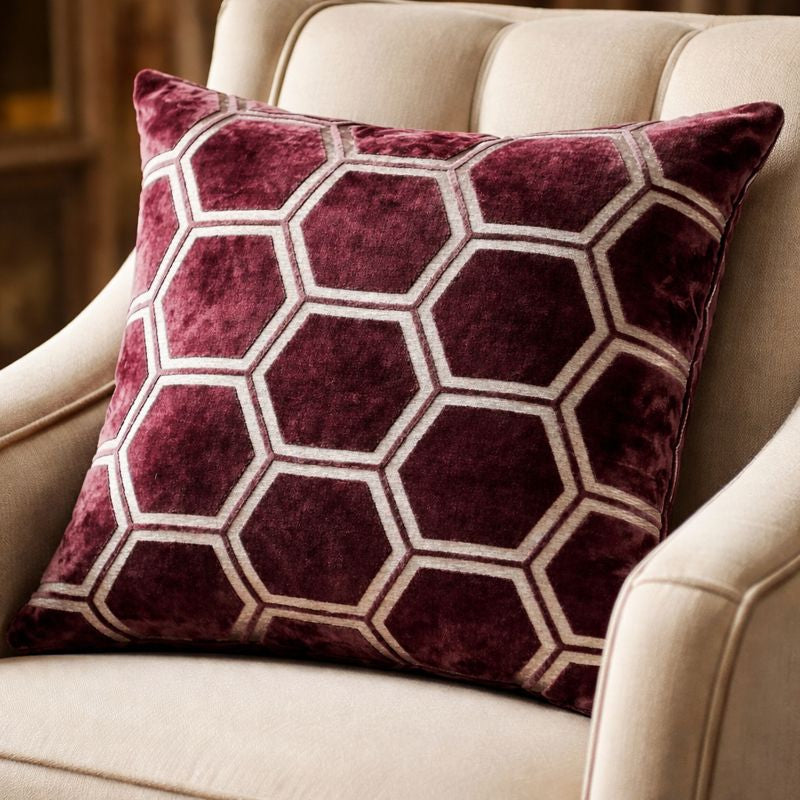 Malini Living Malini Ivor Aubergine Cushion House of Isabella UK