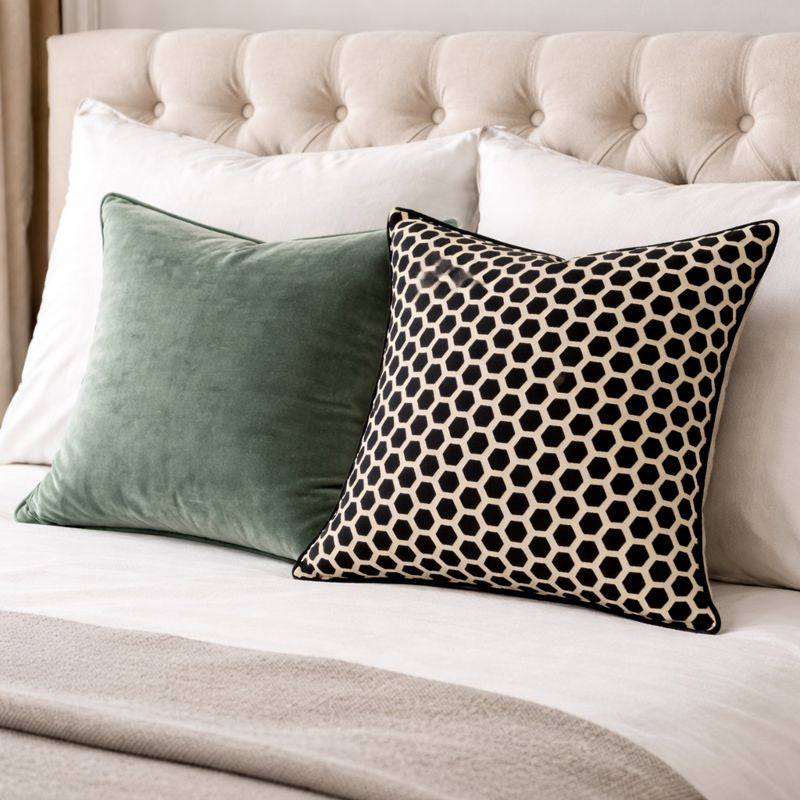 Malini Living Malini Jorvik Black Cushion House of Isabella UK