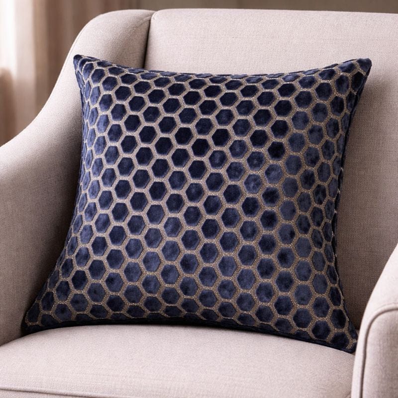 Malini Living Malini Jorvik Navy Cushion House of Isabella UK