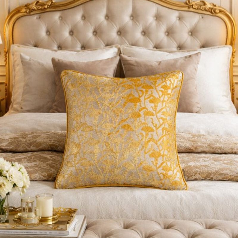 Malini Living Malini Large Cassia Mustard Cushion House of Isabella UK