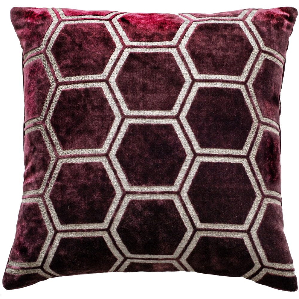 Malini Living Malini Large Ivor Aubergine Cushion House of Isabella UK