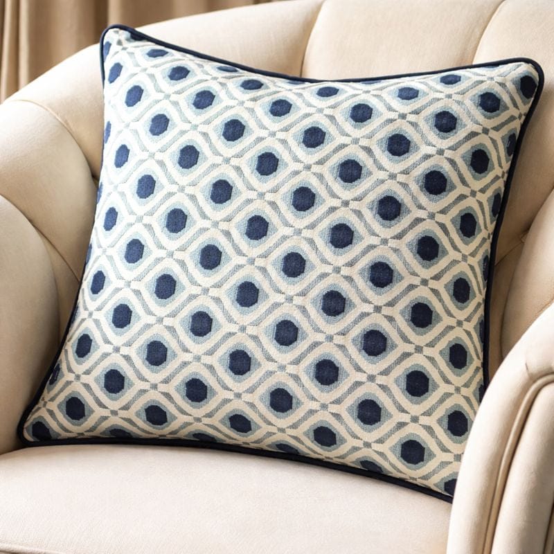 Malini Living Malini Large Nexo Navy Cushion House of Isabella UK