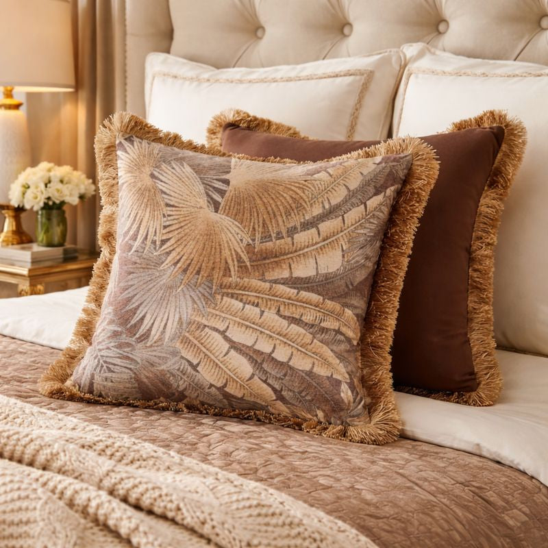 Malini Living Malini Palmora Choc Cushion House of Isabella UK