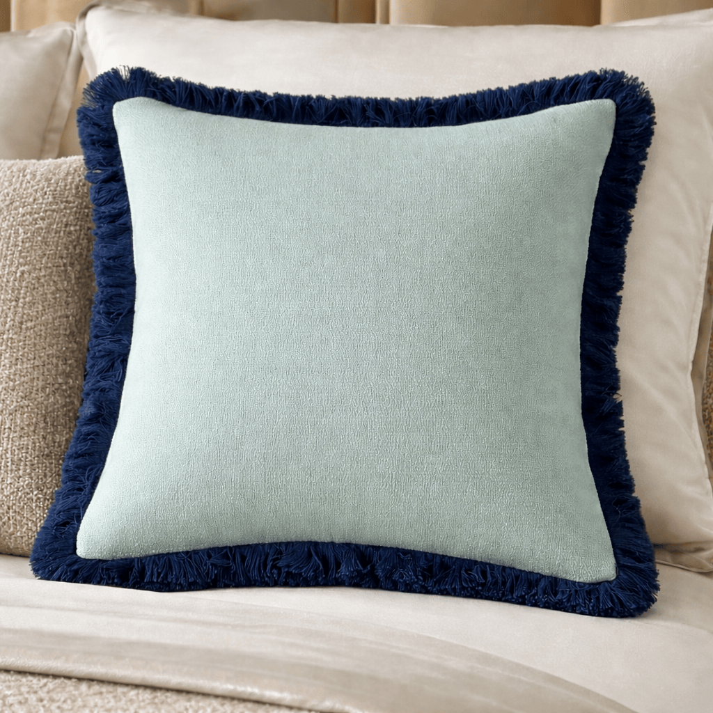 Malini Living MaliniLarge Hugo Navy Cushion House of Isabella UK