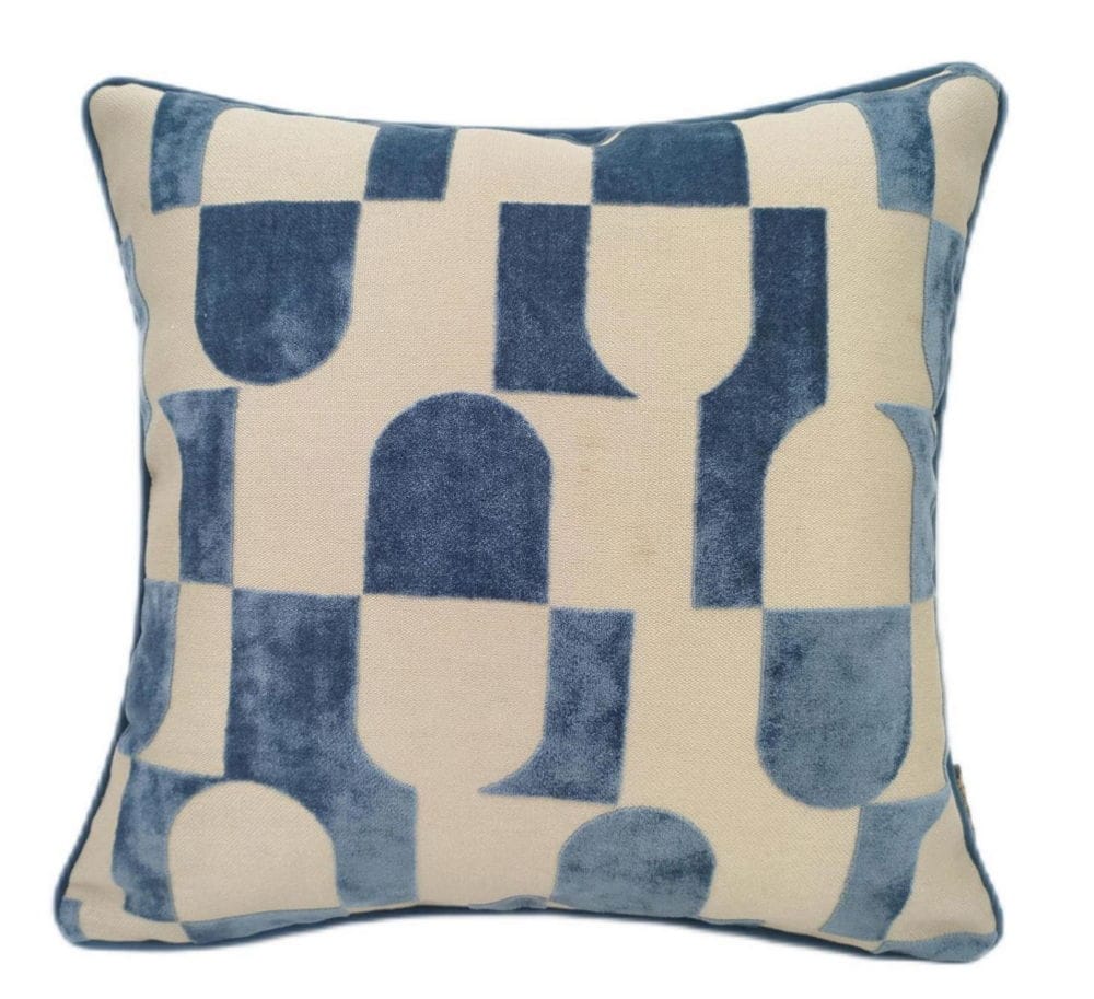 Malini Living Paul Moneypenny Chillpill Blue Cushion House of Isabella UK