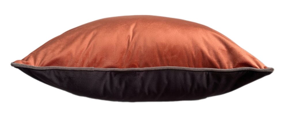 Malini Living Paul Moneypenny LargeTwofaced Orange/Choc Cushion House of Isabella UK