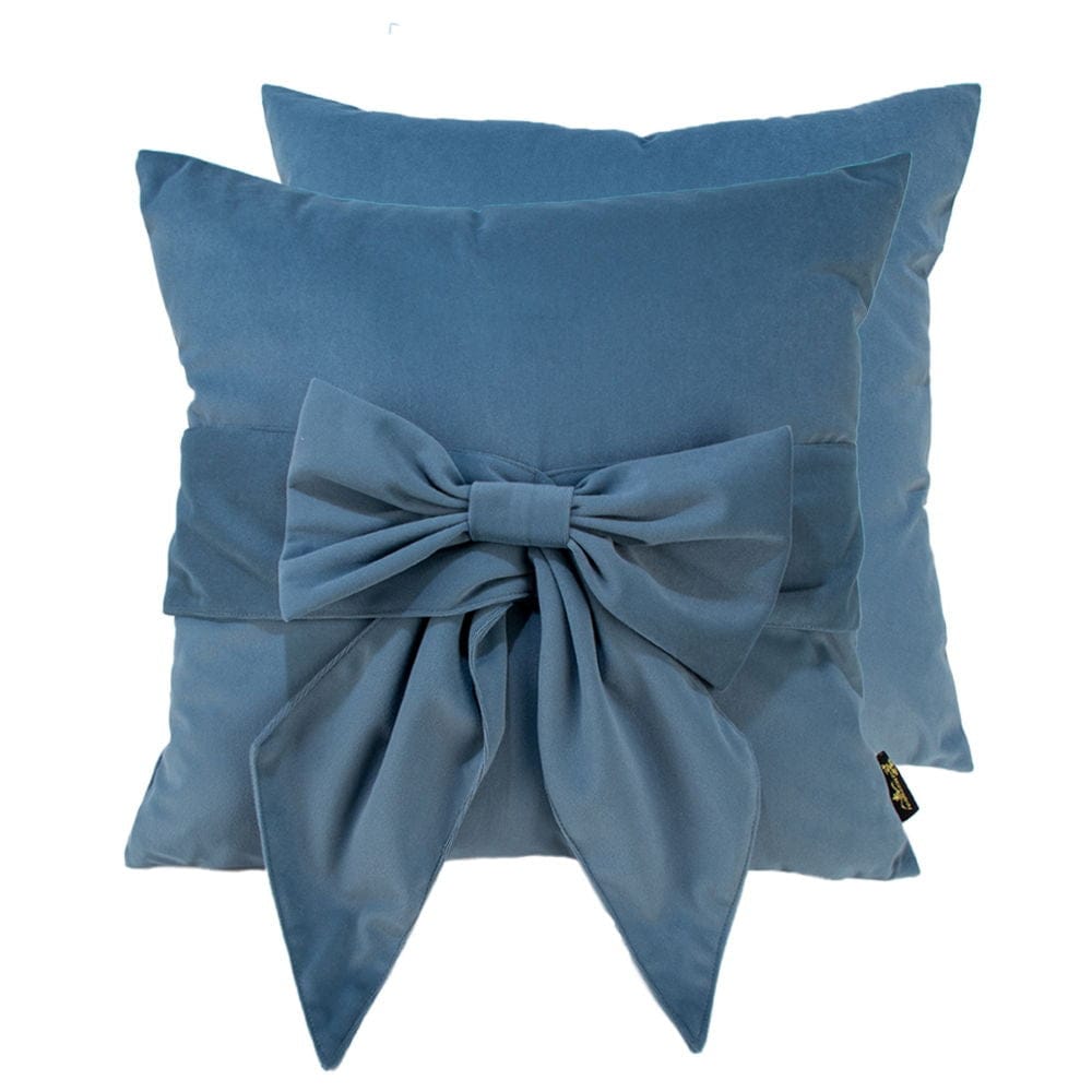 Malini Living Paul Moneypenny Tiedup Blue Cushion House of Isabella UK