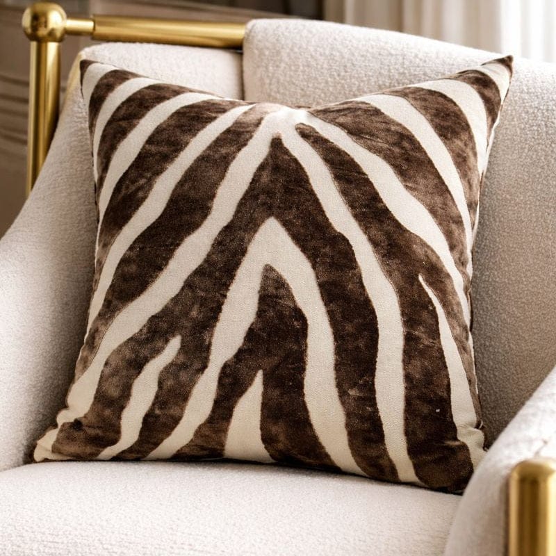 Malini Living Paul Moneypenny Zebedeedodah Choc Cushion House of Isabella UK