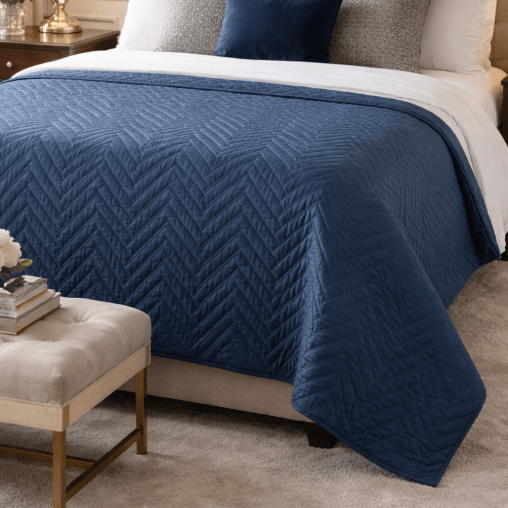 Malini Sleeping Malini Amelle Navy King Quilt House of Isabella UK