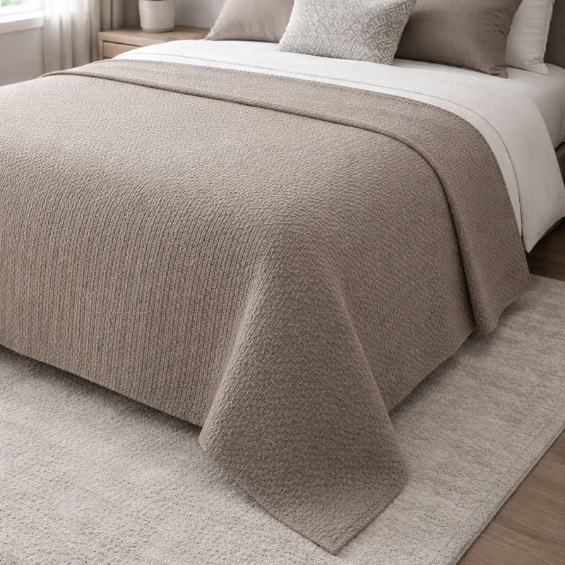 Malini Sleeping Malini Hendersen Taupe King Quilt House of Isabella UK