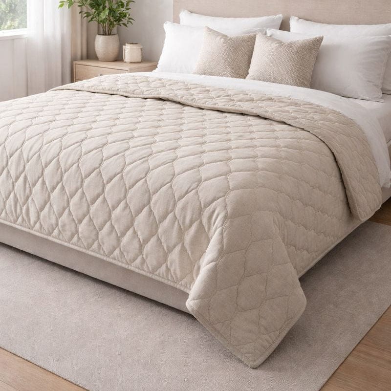 Malini Sleeping Malini Winchcombe Natural King Quilt House of Isabella UK