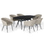 Maze Dining Ambition 6 Seat Oval Dining Set / Oatmeal House of Isabella UK