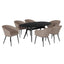 Maze Dining Ambition 6 Seat Oval Dining Set / Taupe House of Isabella UK
