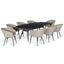 Maze Dining Ambition 8 Seat Oval Dining Set / Oatmeal House of Isabella UK