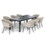 Maze Dining Ambition 8 Seat Rectangular Fire Pit Dining Set / Oatmeal House of Isabella UK