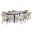 Maze Dining Ambition 8 Seat Rectangular Fire Pit Dining Set / Oatmeal House of Isabella UK