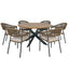 Maze Dining New Bali 6 Seat Round Dining Set - Sandstone House of Isabella UK