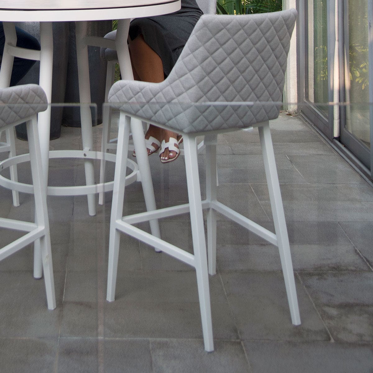 Maze Dining Regal Bar Stool / Lead Chine House of Isabella UK