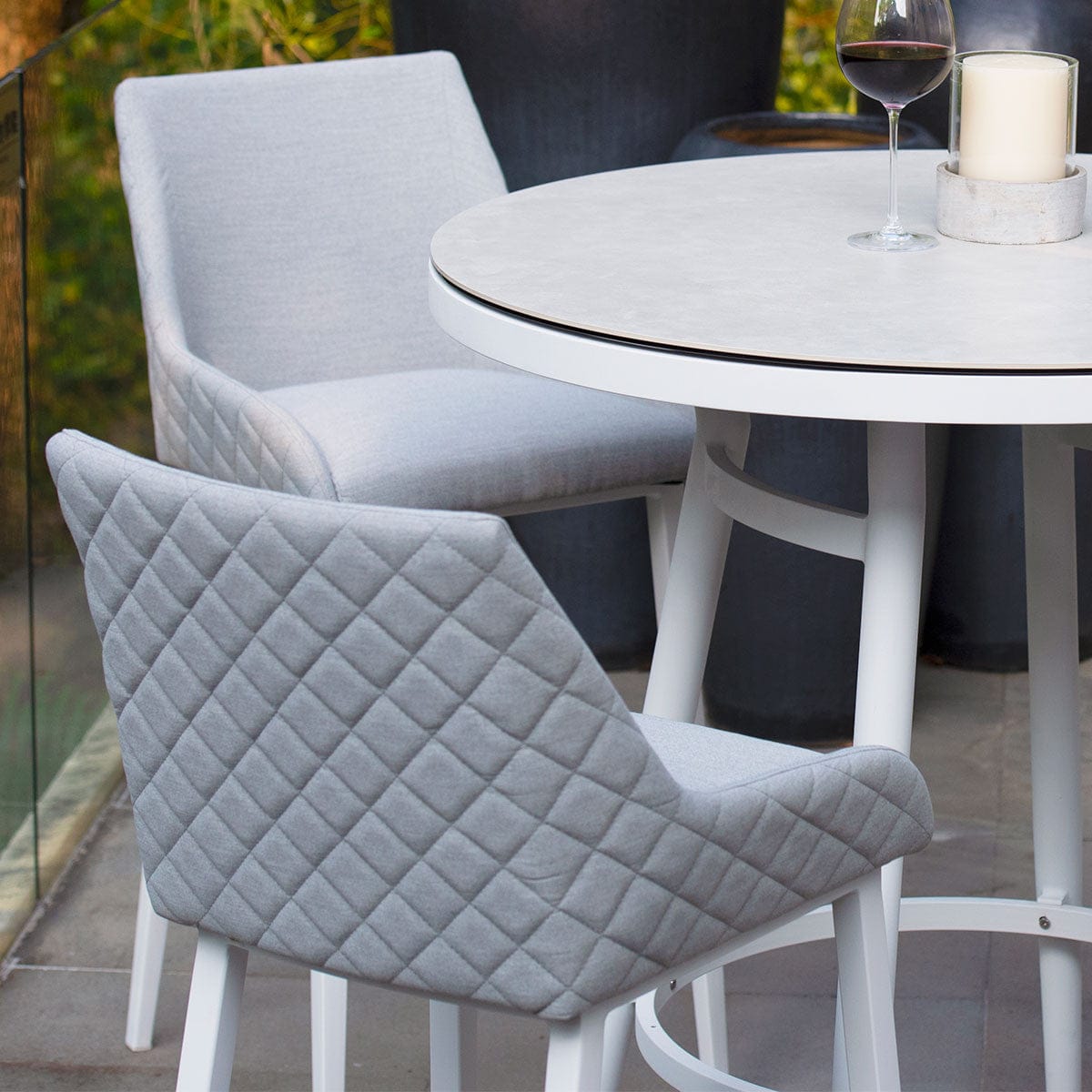 Maze Dining Regal Bar Stool / Lead Chine House of Isabella UK