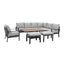 Maze Dining Vancouver Large Corner Dining Set With Rectangular Rising Table & Armchair - Dove Grey House of Isabella UK