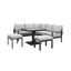 Maze Dining Vancouver Small Corner Dining Set With Square Rising Table - Dove Grey House of Isabella UK