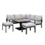 Maze Dining Vancouver Small Corner Dining Set With Square Rising Table - Dove Grey House of Isabella UK