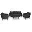 Maze Living Ambition 3 Seat Sofa Set / Charcoal House of Isabella UK