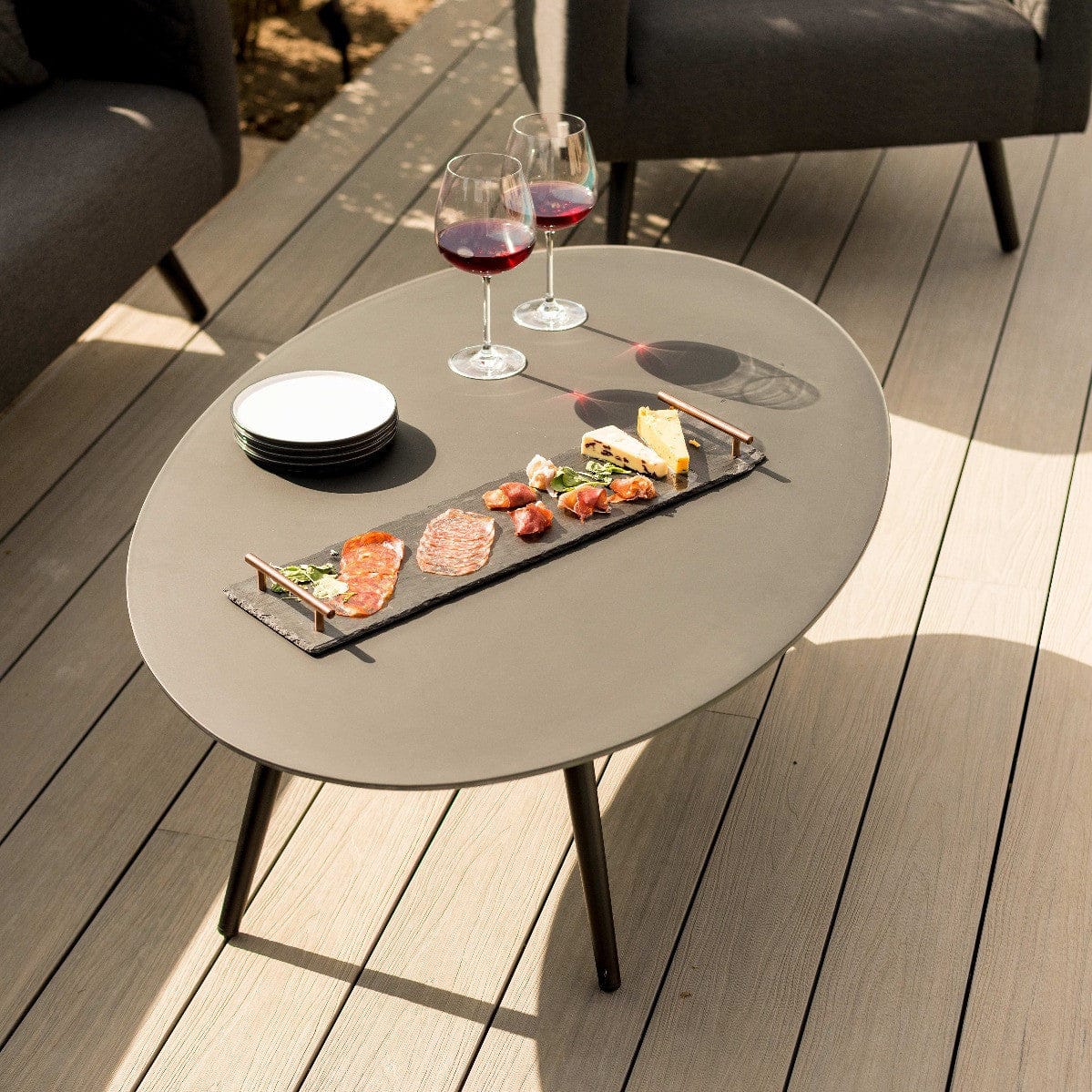 Maze Living Ambition 3 Seat Sofa Set / Charcoal House of Isabella UK