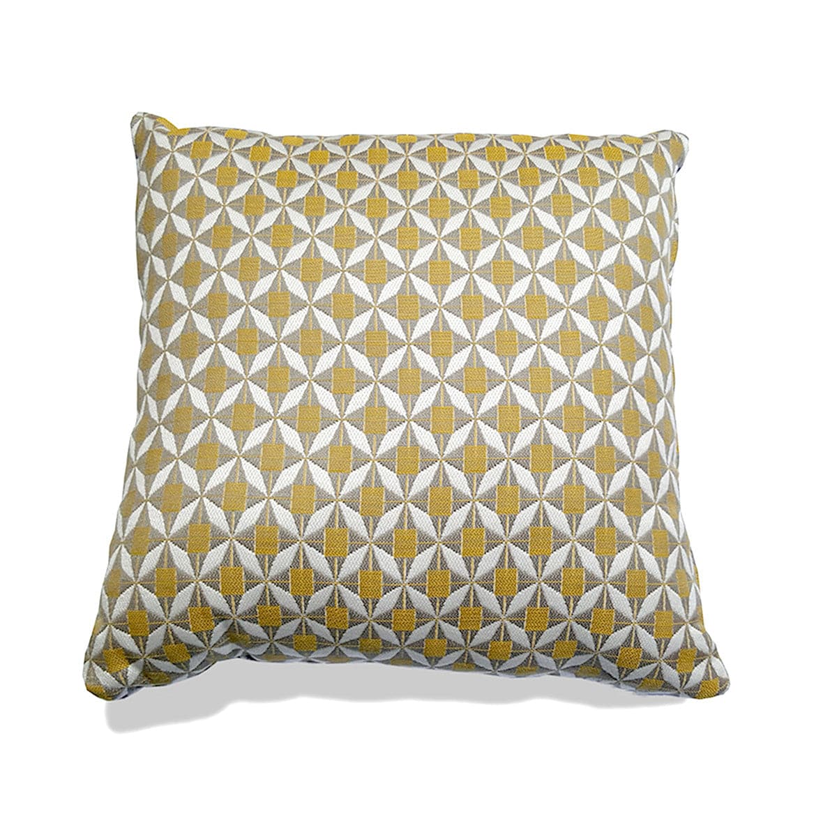 Maze Living Fabric Scatter Cushion 43x43cm (Pack of 2) / Mosaic Yellow House of Isabella UK
