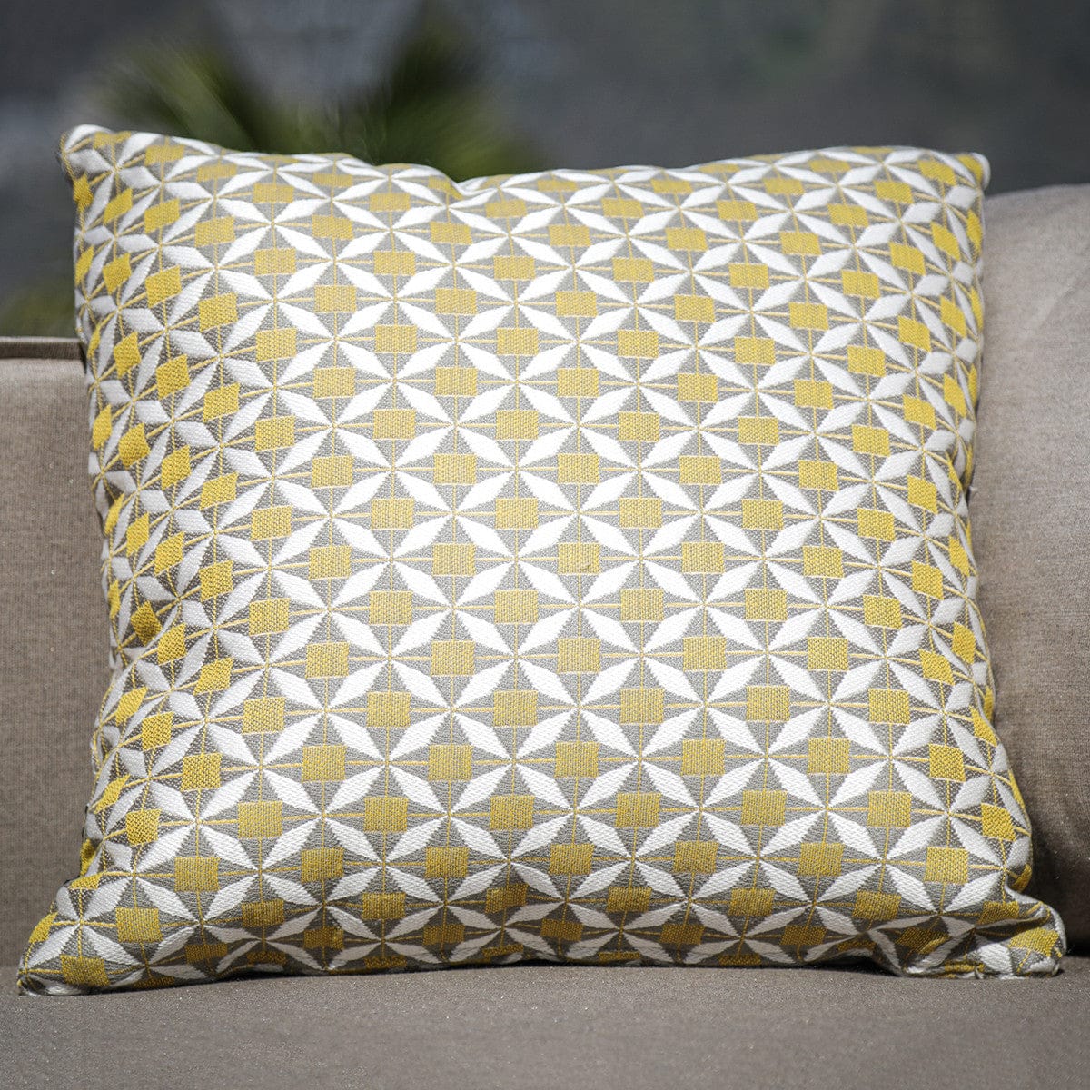 Maze Living Fabric Scatter Cushion 43x43cm (Pack of 2) / Mosaic Yellow House of Isabella UK