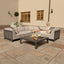 Maze Living Ibiza Small Corner Sofa Set With Square Coffee Table - Oatmeal House of Isabella UK