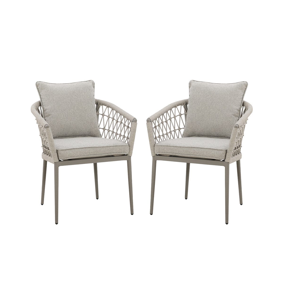 Maze Living Monaco Dining Chair x2 - Cool Linen House of Isabella UK