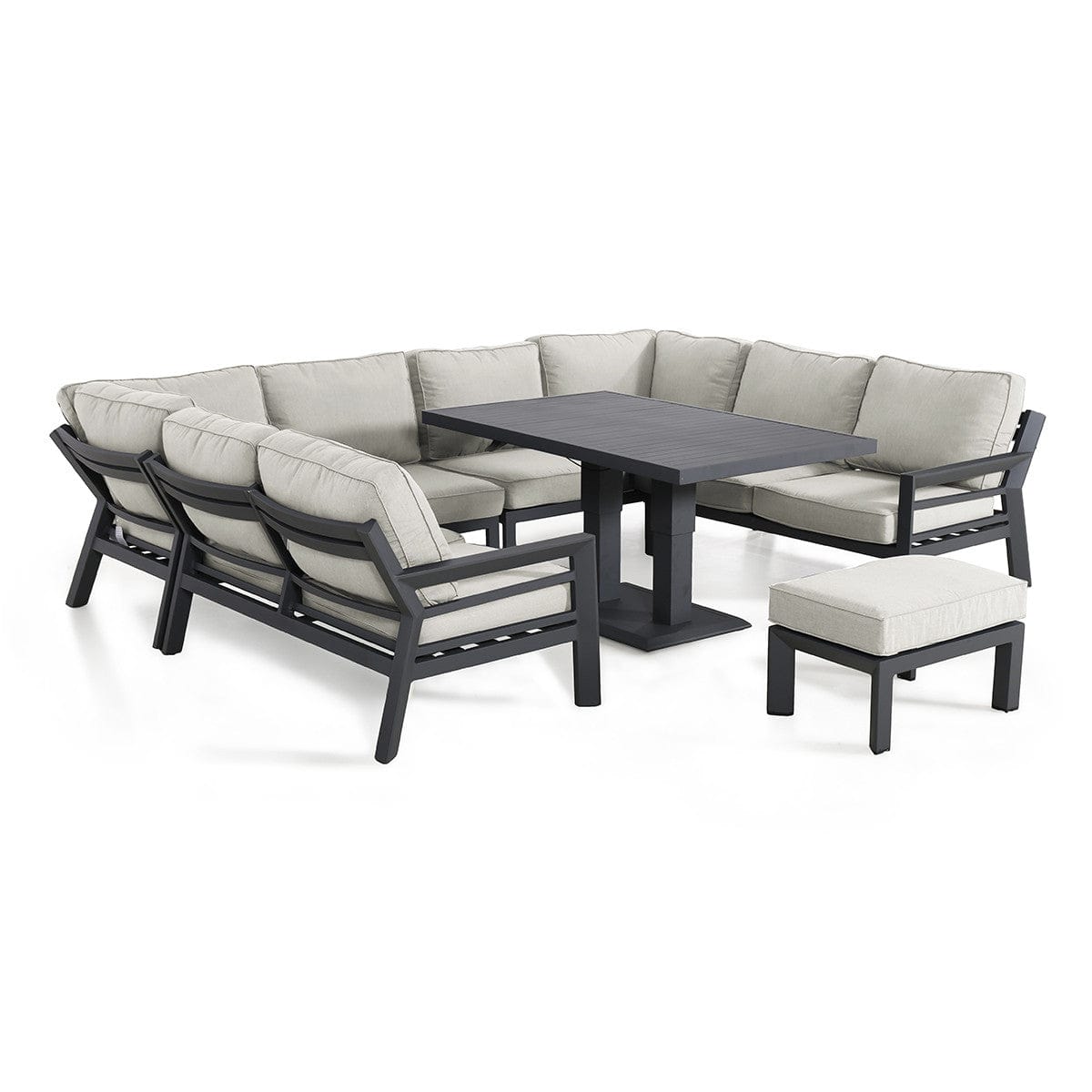 Maze Living New York U-Shaped Sofa Set with Rising Table / Dove Grey House of Isabella UK