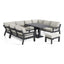 Maze Living New York U-Shaped Sofa Set with Rising Table / Dove Grey House of Isabella UK