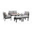 Maze Living Vancouver 2 Seat Sofa Set With Rising Table - Dove Grey House of Isabella UK