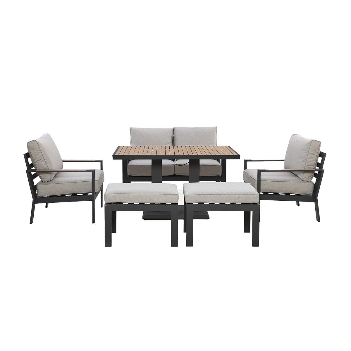 Maze Living Vancouver 2 Seat Sofa Set With Rising Table - Dove Grey House of Isabella UK