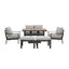 Maze Living Vancouver 2 Seat Sofa Set With Rising Table - Dove Grey House of Isabella UK