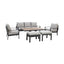 Maze Living Vancouver 3 Seat Sofa Set With Rising Table - Dove Grey House of Isabella UK